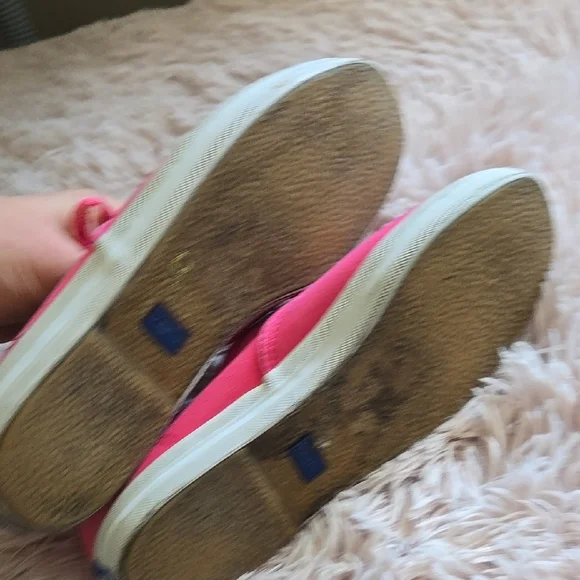 Keds Women's US 6.5 Spring Summer Coral Canvas Lace-Up Sneakers with Whitw Sole - Picture 5 of 10